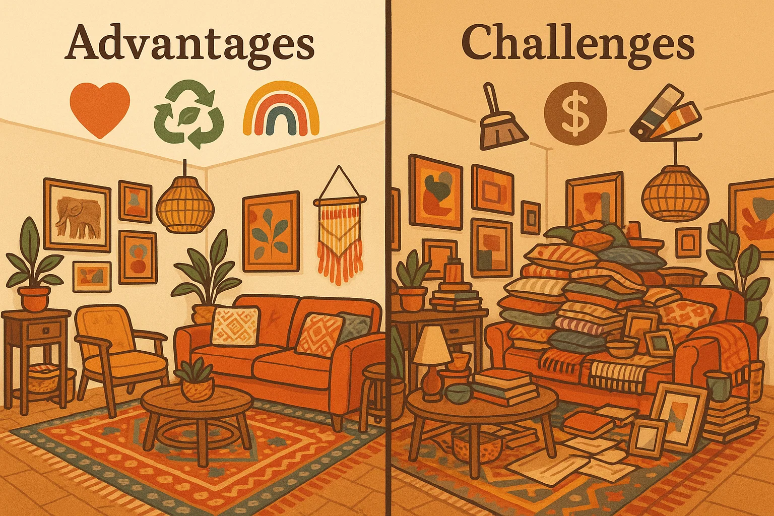 سبک بوهمین در طراحی داخلی