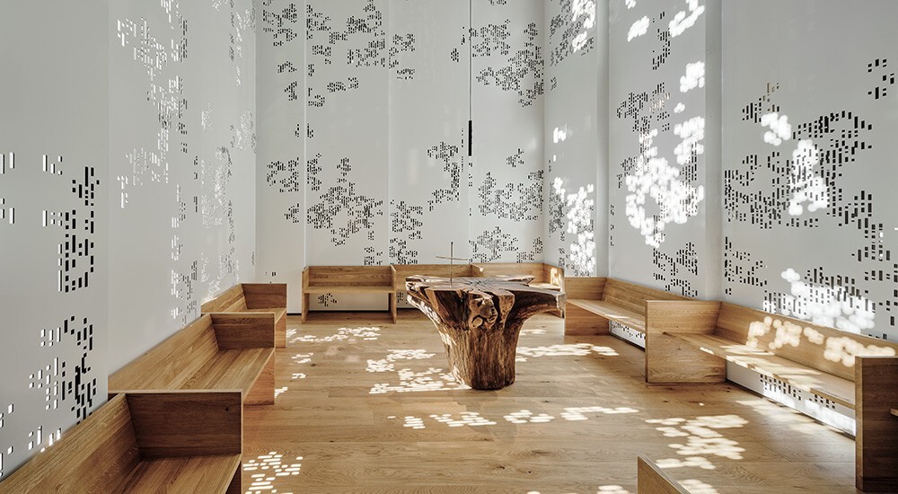 FRACTAL CHAPEL at State Hospital Graz by INNOCAD architecture