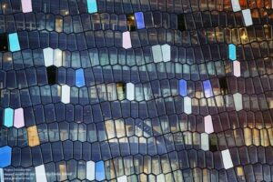 Harpa Concert Hall and Conference Centre in Reykjavik, Iceland, is designed by Henning Larsen Architects and Batteriid Archtects. Tha facade was developed by Henning Larsen Architects in collaboration with the artist Olafur Eliasson.