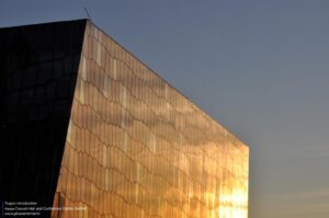Harpa Concert Hall and Conference Centre in Reykjavik, Iceland, is designed by Henning Larsen Architects and Batteriid Archtects. Tha facade was developed by Henning Larsen Architects in collaboration with the artist Olafur Eliasson.